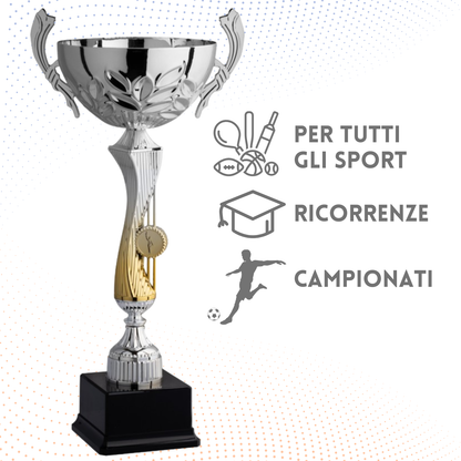 Trofeo in metallo da 43 cm con manici | Cod. 6.043