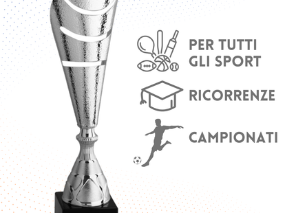 Trofeo in metallo da 38 cm con asole | Cod. 7.043