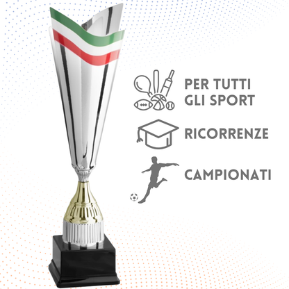 Trofeo in metallo da 40 cm, peso da 1 Kg | Cod. 3.114