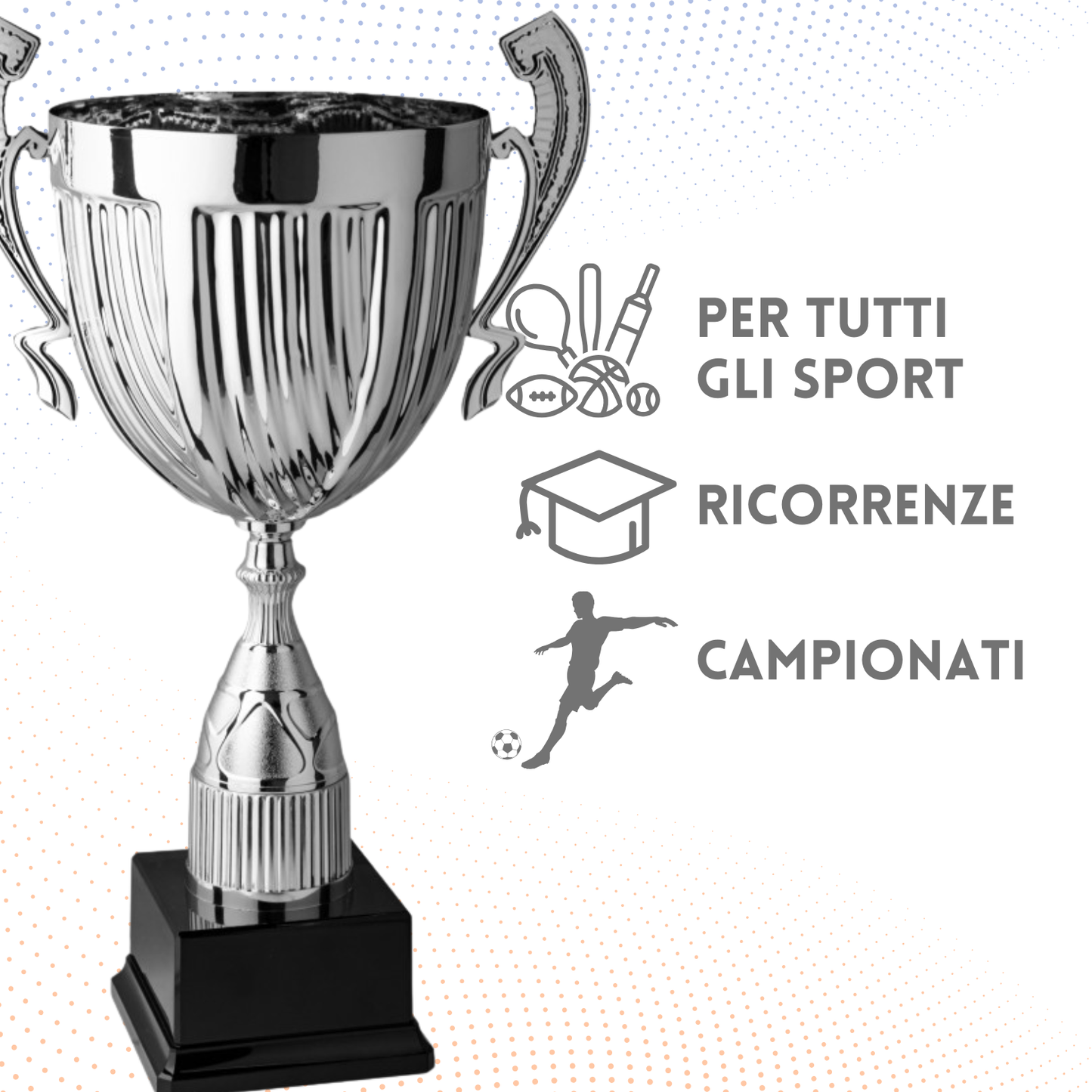 Trofeo con manici da 43 cm, peso da 0,4 Kg | Cod. 4.063