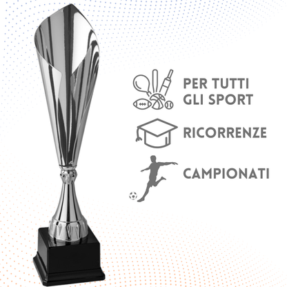 Trofeo in metallo da 47 cm colore silver | Cod. 4.451