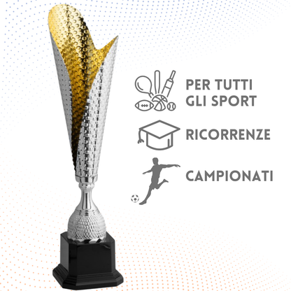 Trofeo in metallo da 49 cm, peso da 1 Kg | Cod. 4.531