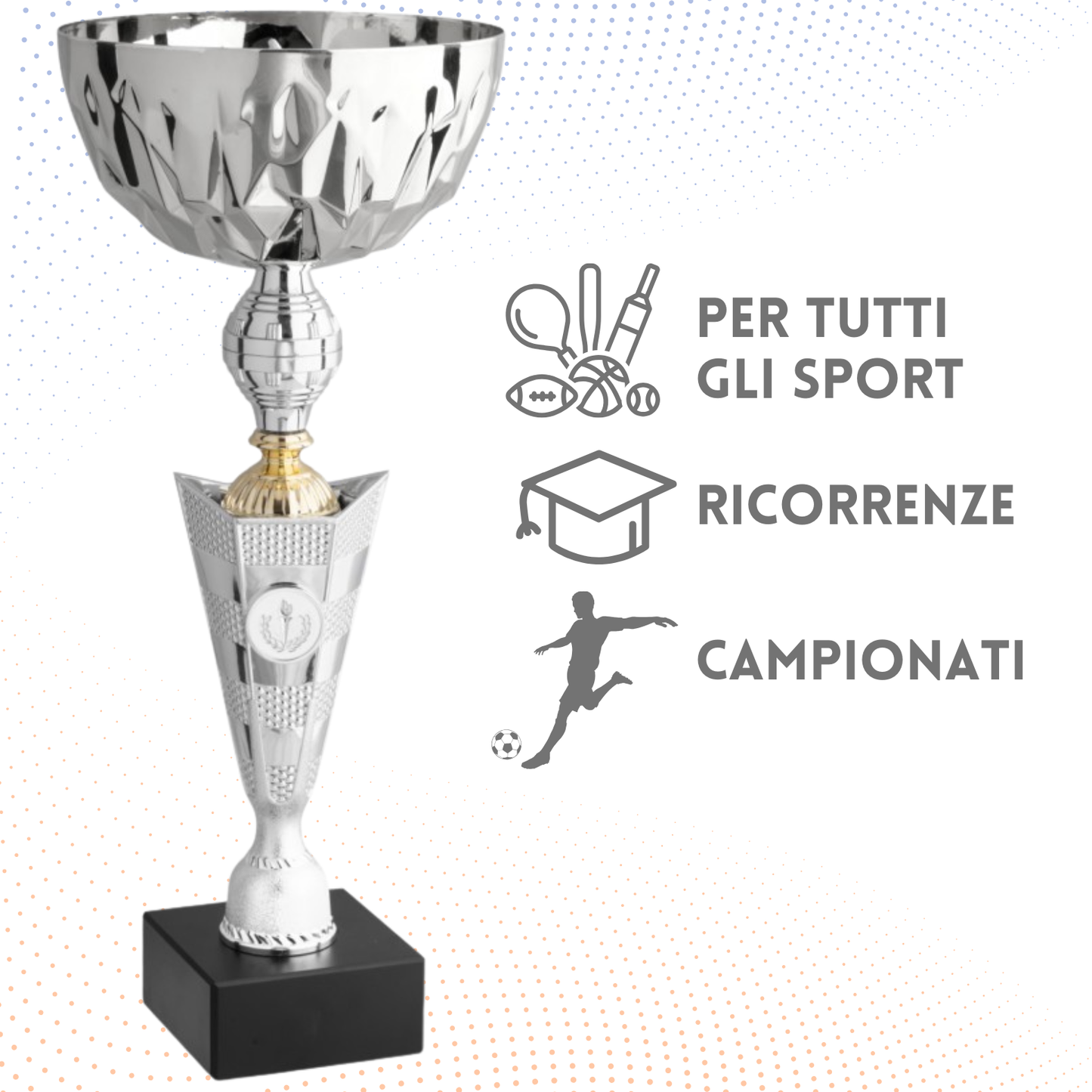 Coppa da 34 cm con base in marmo nero | Cod. 11.484S