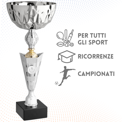 Coppa da 34 cm con base in marmo nero | Cod. 11.484S
