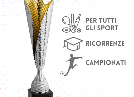 Trofeo in metallo da 38 cm, peso da 0,5 Kg | Cod. 4.533