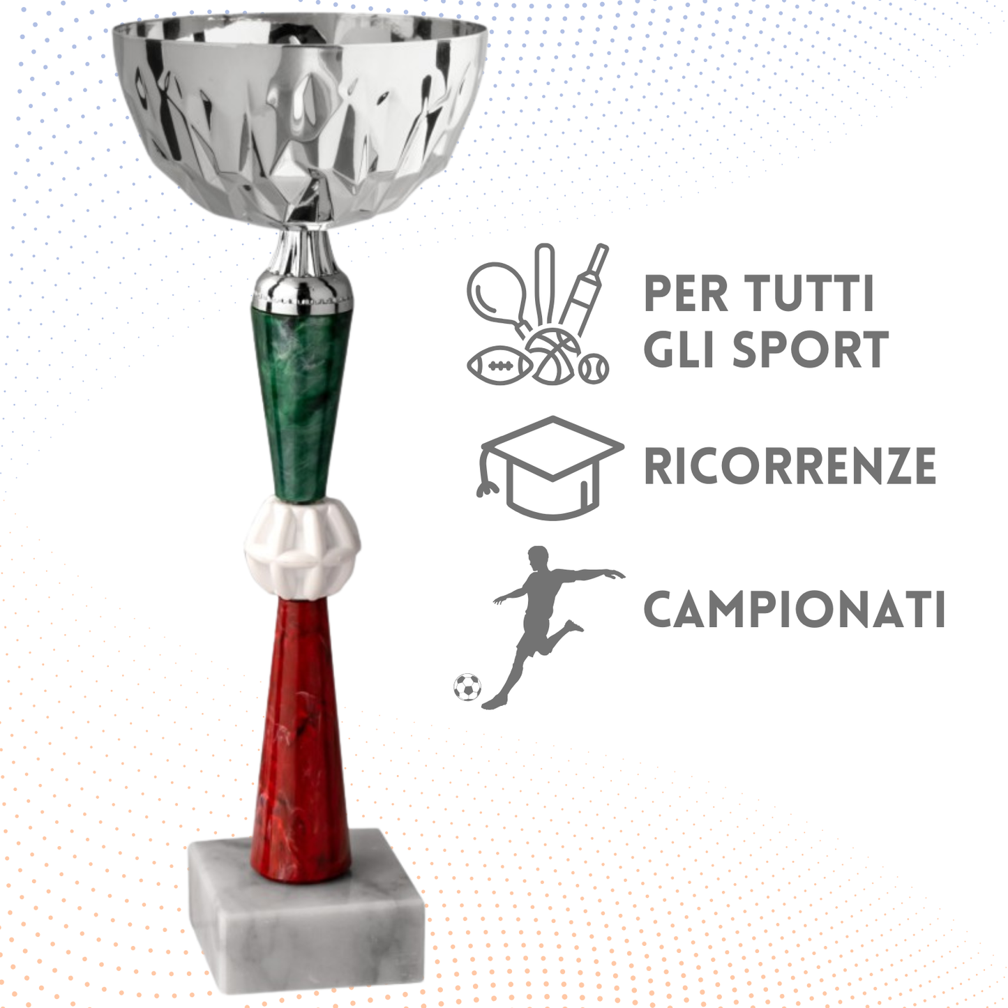 Coppa da 25 cm con base in marmo | Cod. 12.254S