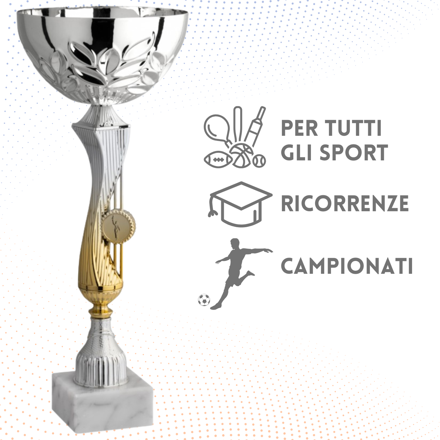 Coppa da 40 cm con base in marmo | Cod. 11.542S