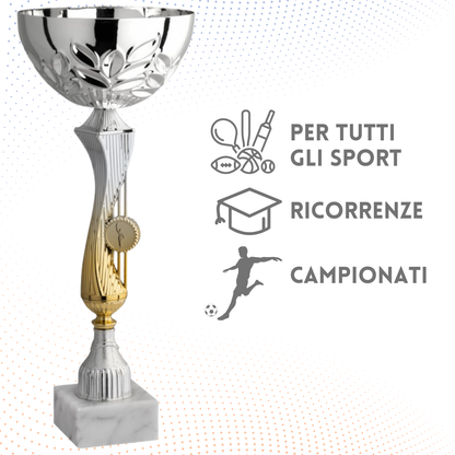 Coppa da 40 cm con base in marmo | Cod. 11.542S