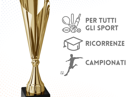 Trofeo in metallo da 41 cm colore gold | Cod. 4.483