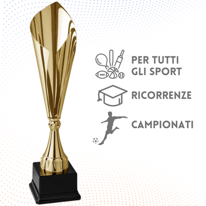Trofeo in metallo da 41 cm colore gold | Cod. 4.483