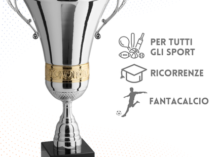 Set 4 premiazioni personalizzate con manici 62 - 55 - 50 - 46 cm | Cod. 1.099