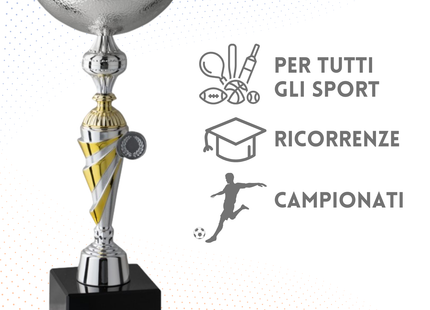 Coppa da 39 cm silver con tazza in metallo | Cod. 9.192S