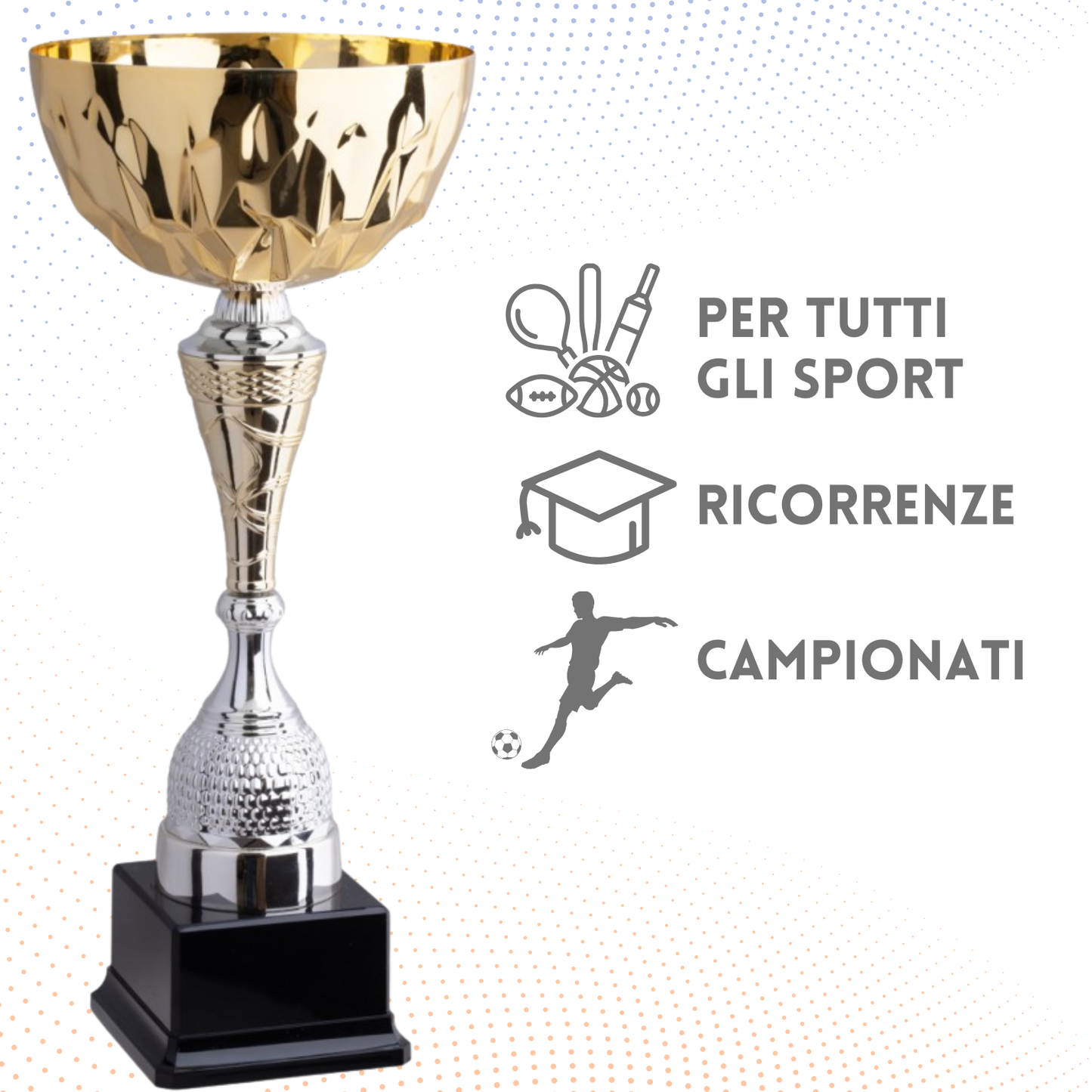 Coppa da 34 cm gold con tazza in metallo | Cod. 9.053G