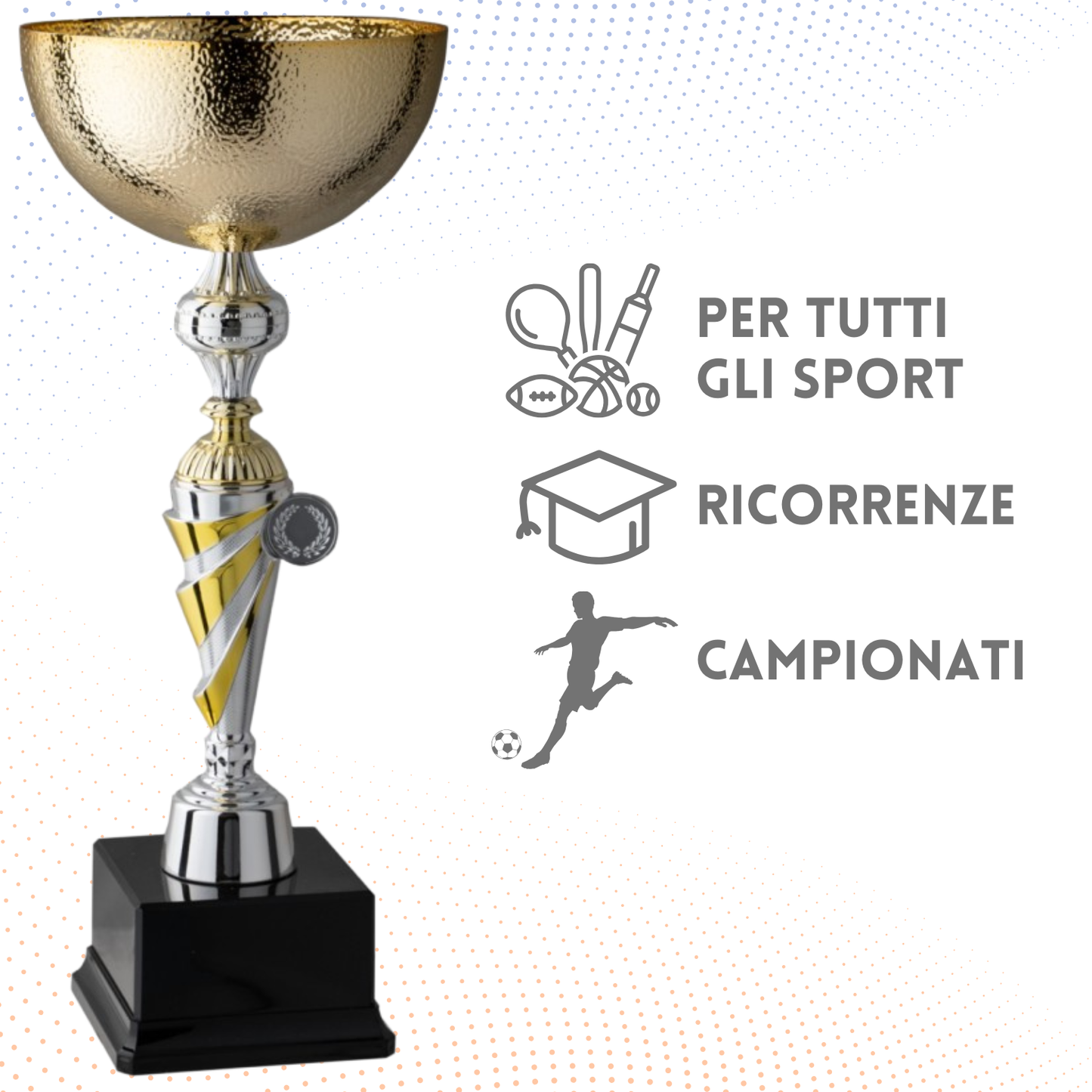 Coppa da 39 cm gold con tazza in metallo | Cod. 9.192G