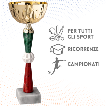 Coppa da 31 cm con base in marmo | Cod. 12.252G
