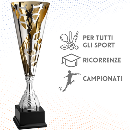 Trofeo in metallo da 59 cm, peso da 2,3 Kg | Cod. 4.521