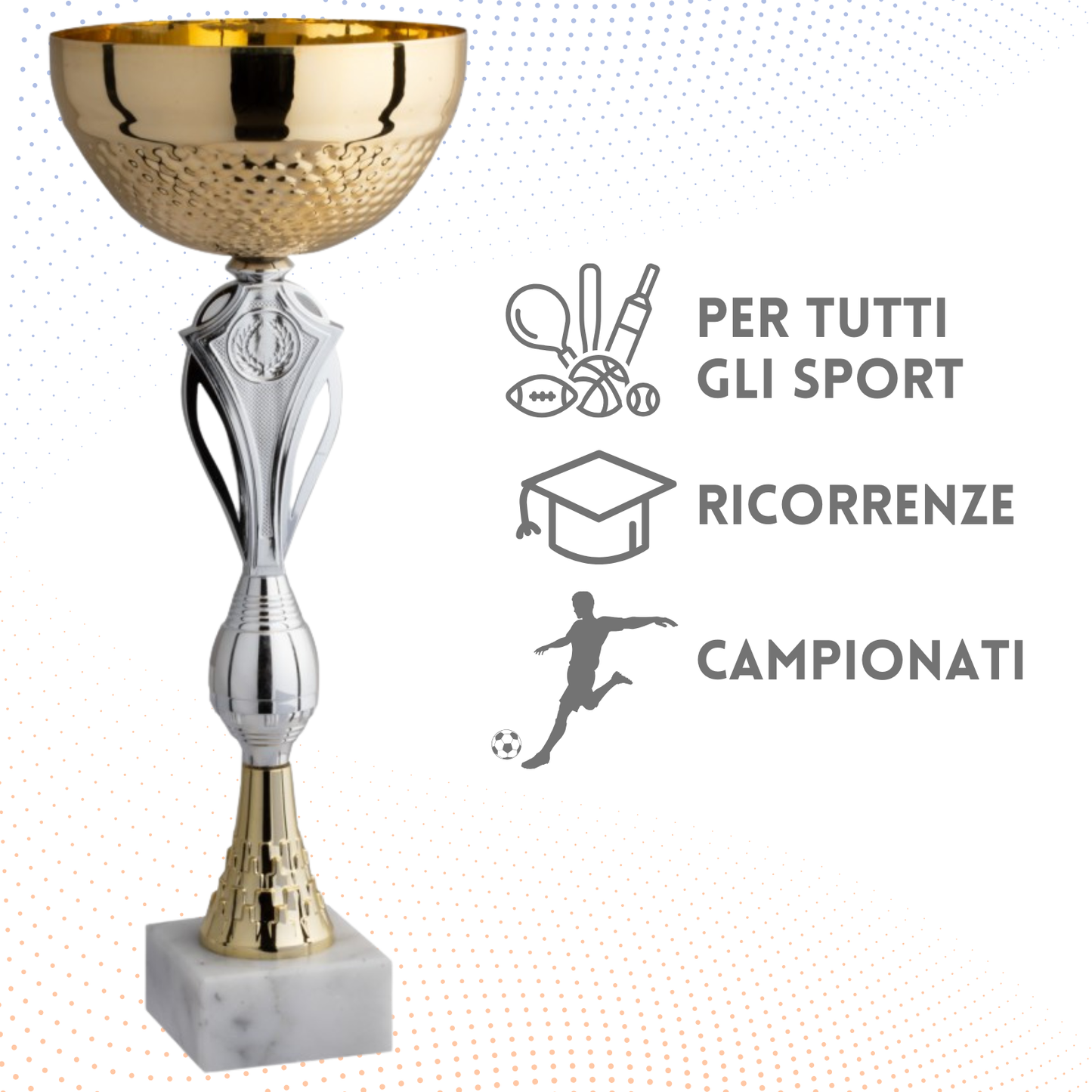 Coppa da 38 cm con base in marmo | Cod. 10.053G