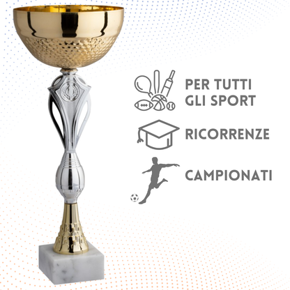 Coppa da 38 cm con base in marmo | Cod. 10.053G