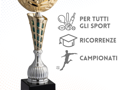 Coppa da 33 cm oro con tazza in metallo | Cod. 8.684G
