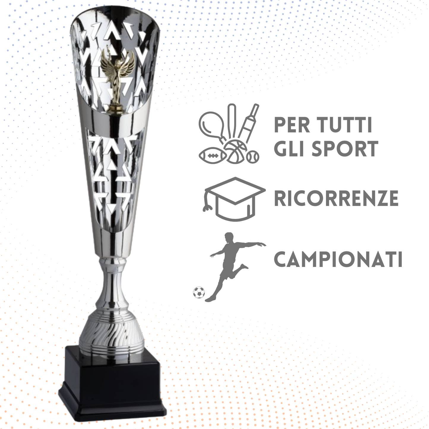 Tris di trofei personalizzati 56 - 51 - 49 cm | Cod. 4.079