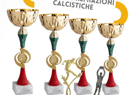 Set completo 6 pezzi premiazioni calcistiche gran risparmio | Cod. Saturno