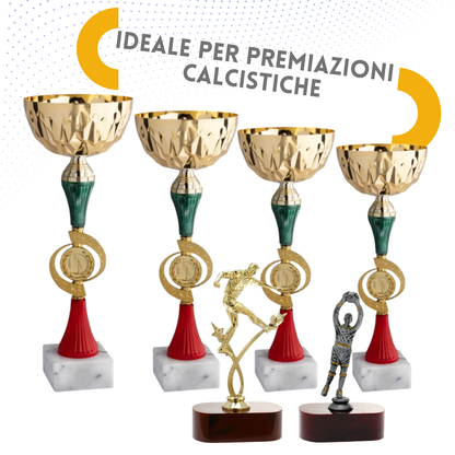 Set completo 6 pezzi premiazioni calcistiche gran risparmio | Cod. Saturno