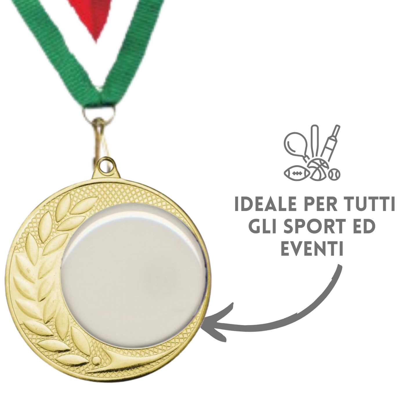 Medaglie personalizzate con logo resinato 70 mm oro | Cod. 22.307.69G