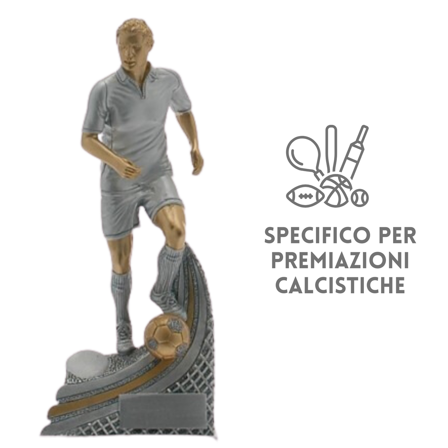 Premio calcistico da 25 cm personalizzato | Cod. 15.284A