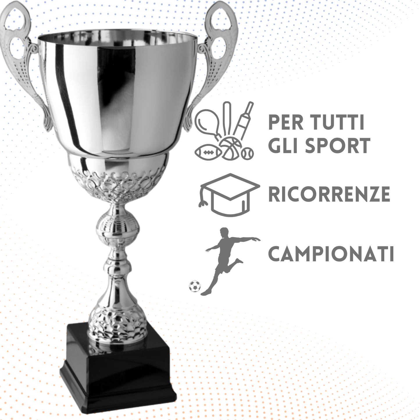 Tris di trofei personalizzati con manici 54 - 48 - 45 cm | Cod. 2.501T