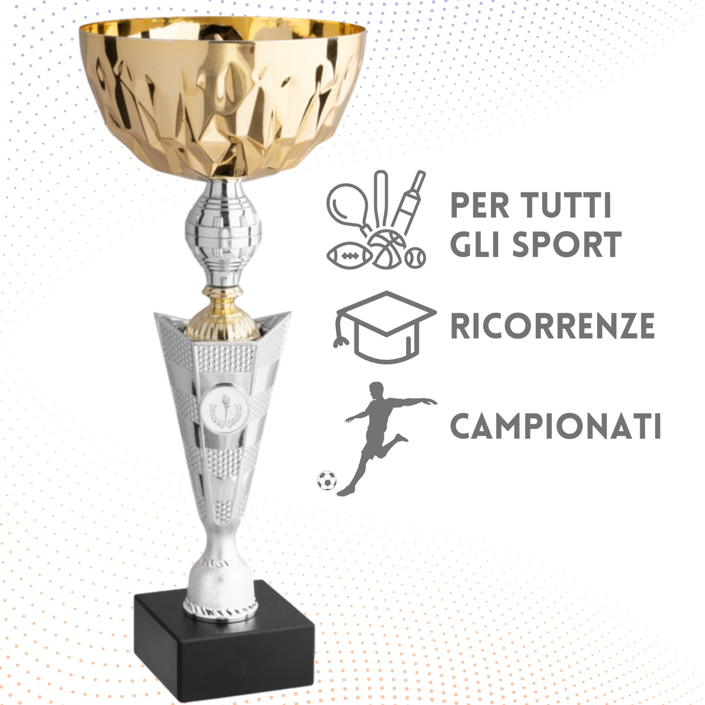 Coppa da 34 cm con base in marmo nero | Cod. 11.484G