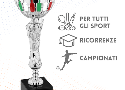 Coppa da 40 cm con verniciatura tricolore | Cod. 8.674