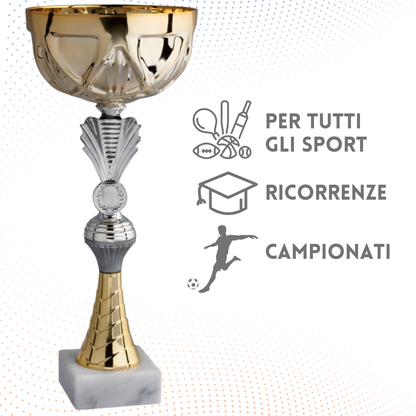 Coppa da 37 cm con base in marmo | Cod. 12.031G