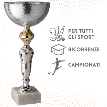 Coppa da 34 cm con base in marmo | Cod. 11.133S