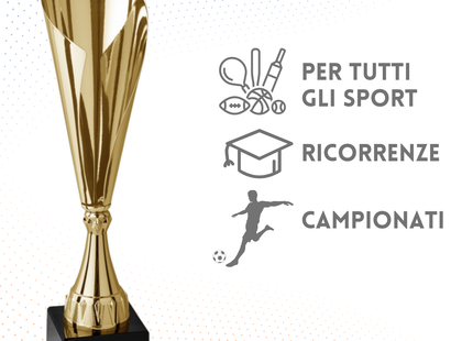 Tris di trofei personalizzati 47 - 44 - 41 cm | Cod. 4.489