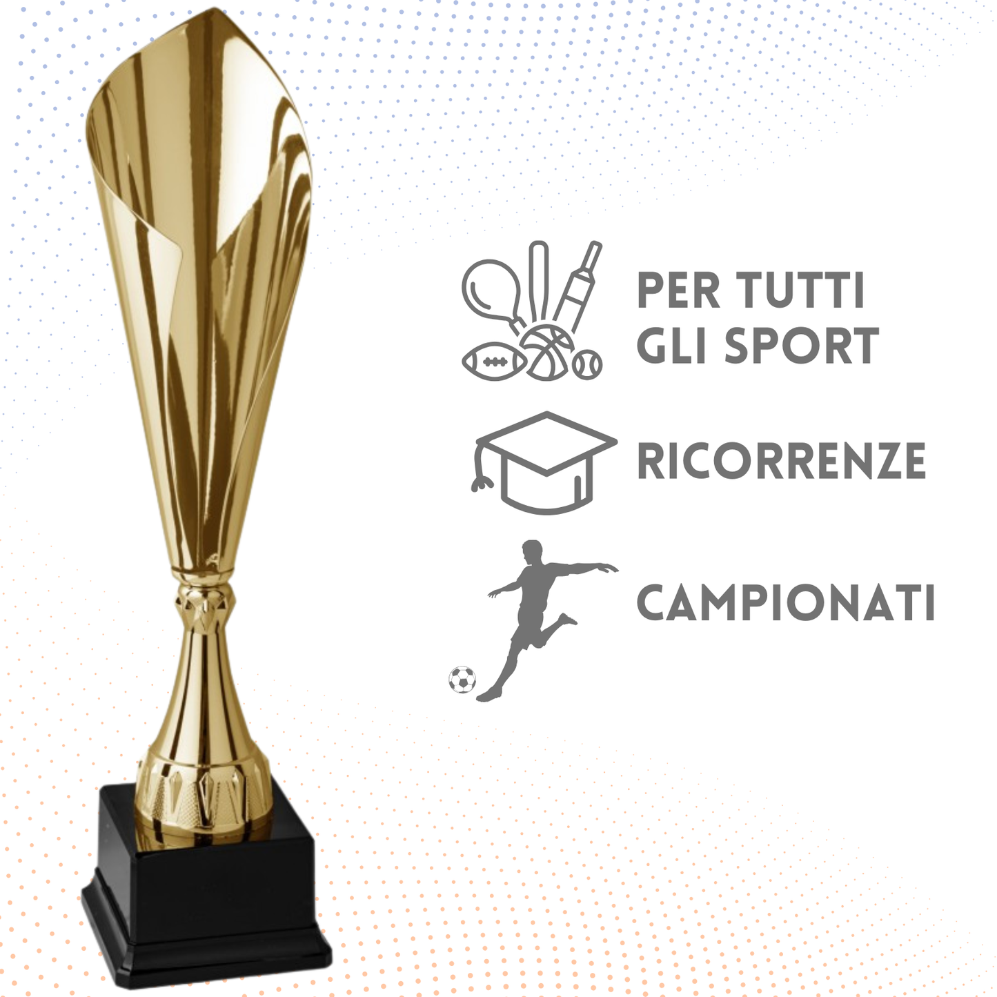 Tris di trofei personalizzati 47 - 44 - 41 cm | Cod. 4.489