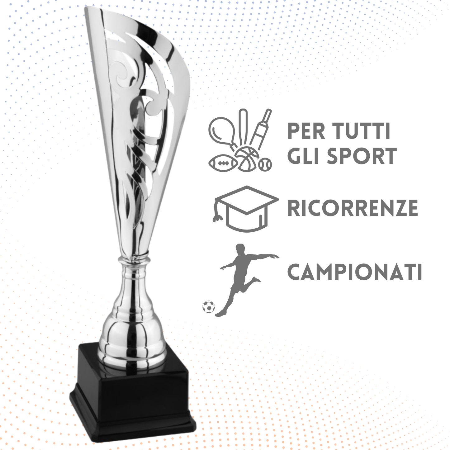 Trofeo in metallo da 40 cm con fregio | Cod. 6.533