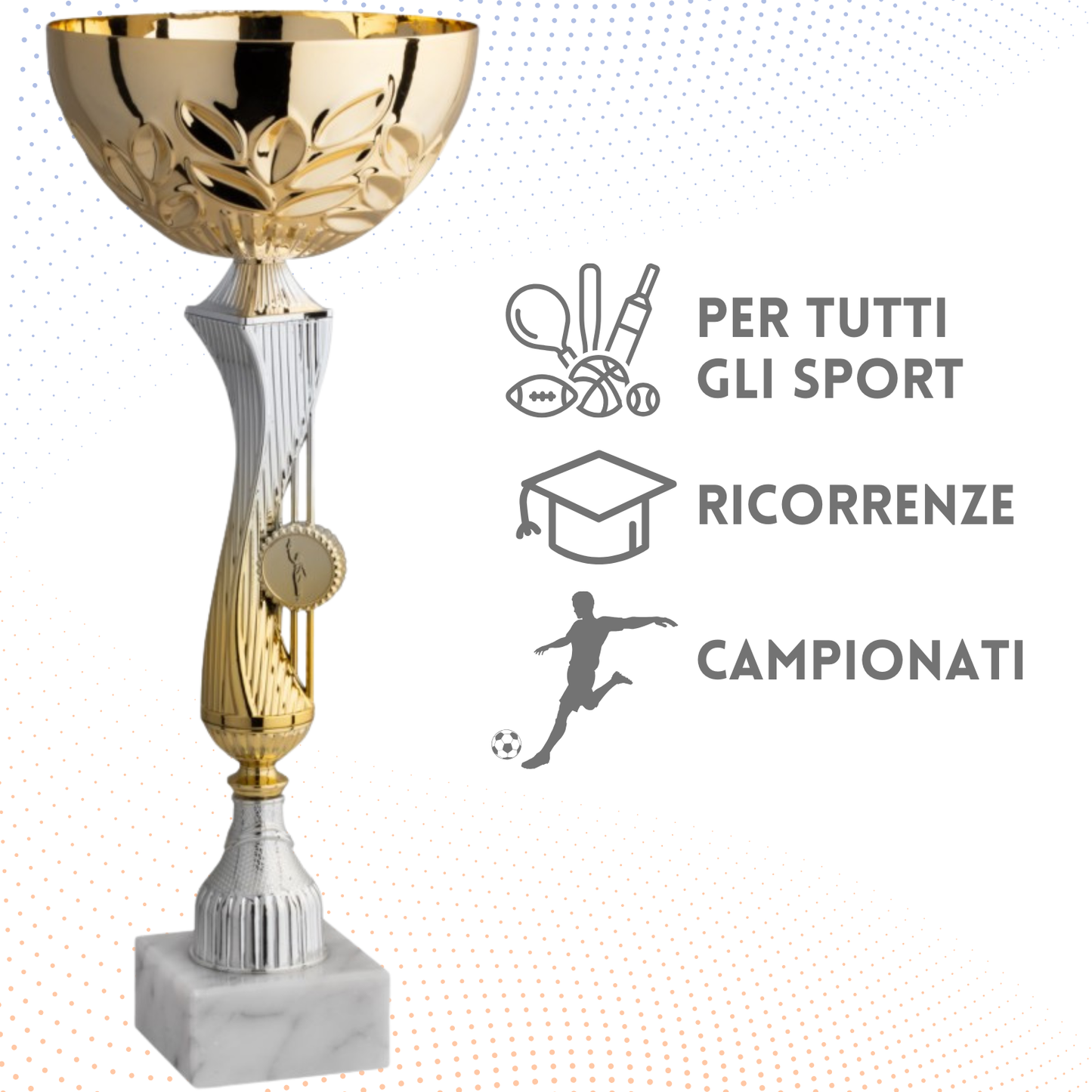 Coppa da 38 cm con base in marmo | Cod. 11.543G