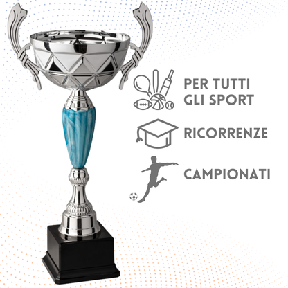 Trofeo in metallo da 40 cm con manici | Cod. 8.652