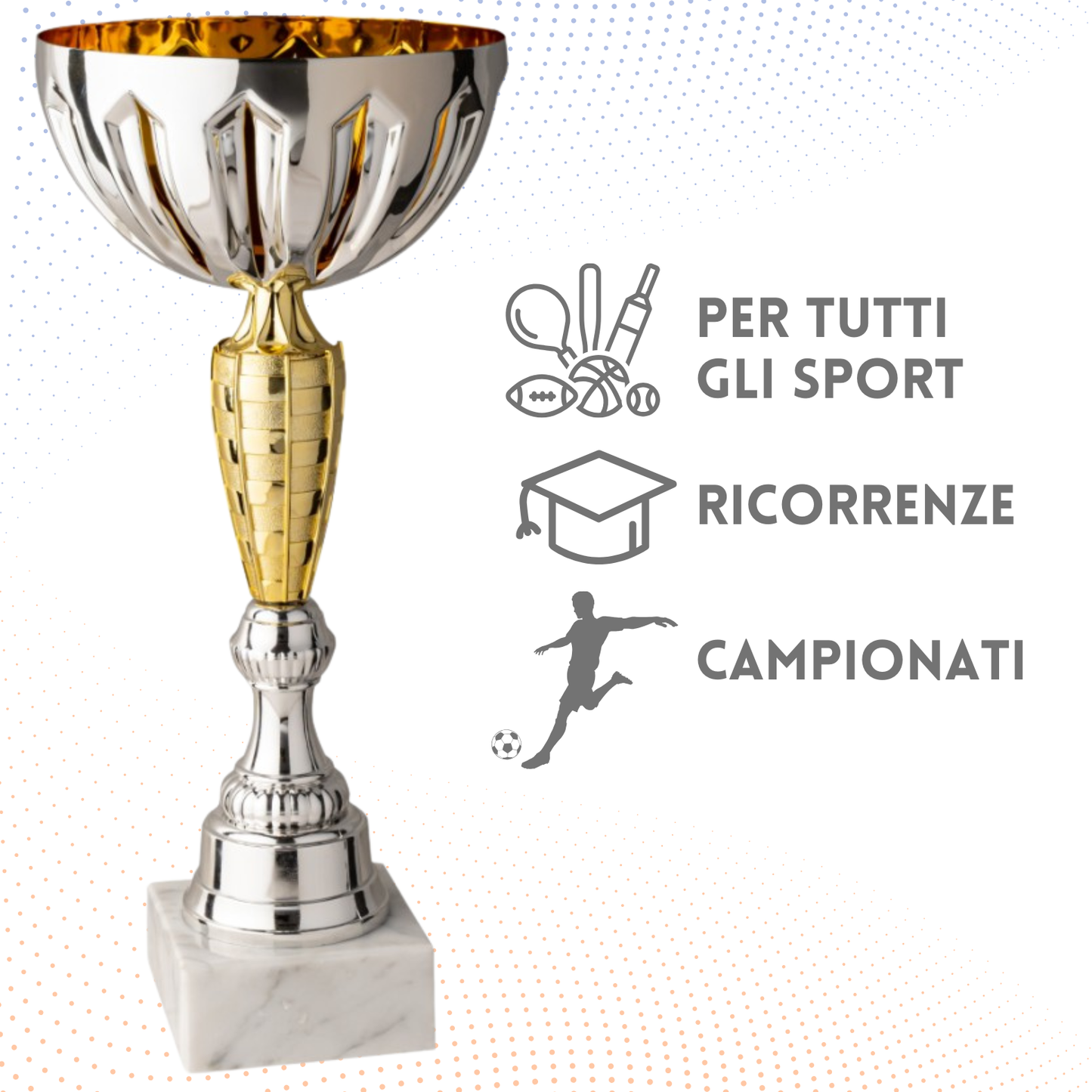 Coppa da 36 cm con base in marmo | Cod. 10.012
