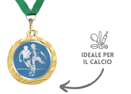Medaglie competizioni Calcio in stock personalizzate 32 mm oro | Cod. 23.00.32.XG