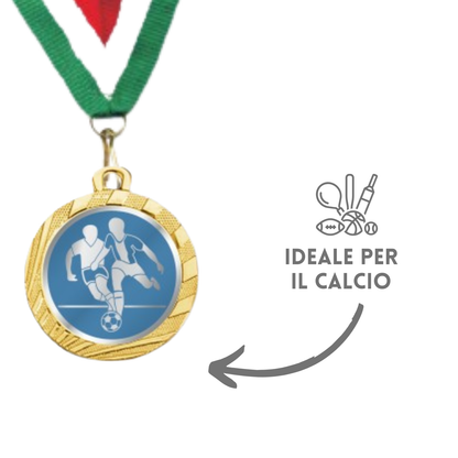 Medaglie competizioni Calcio in stock personalizzate 32 mm oro | Cod. 23.00.32.XG