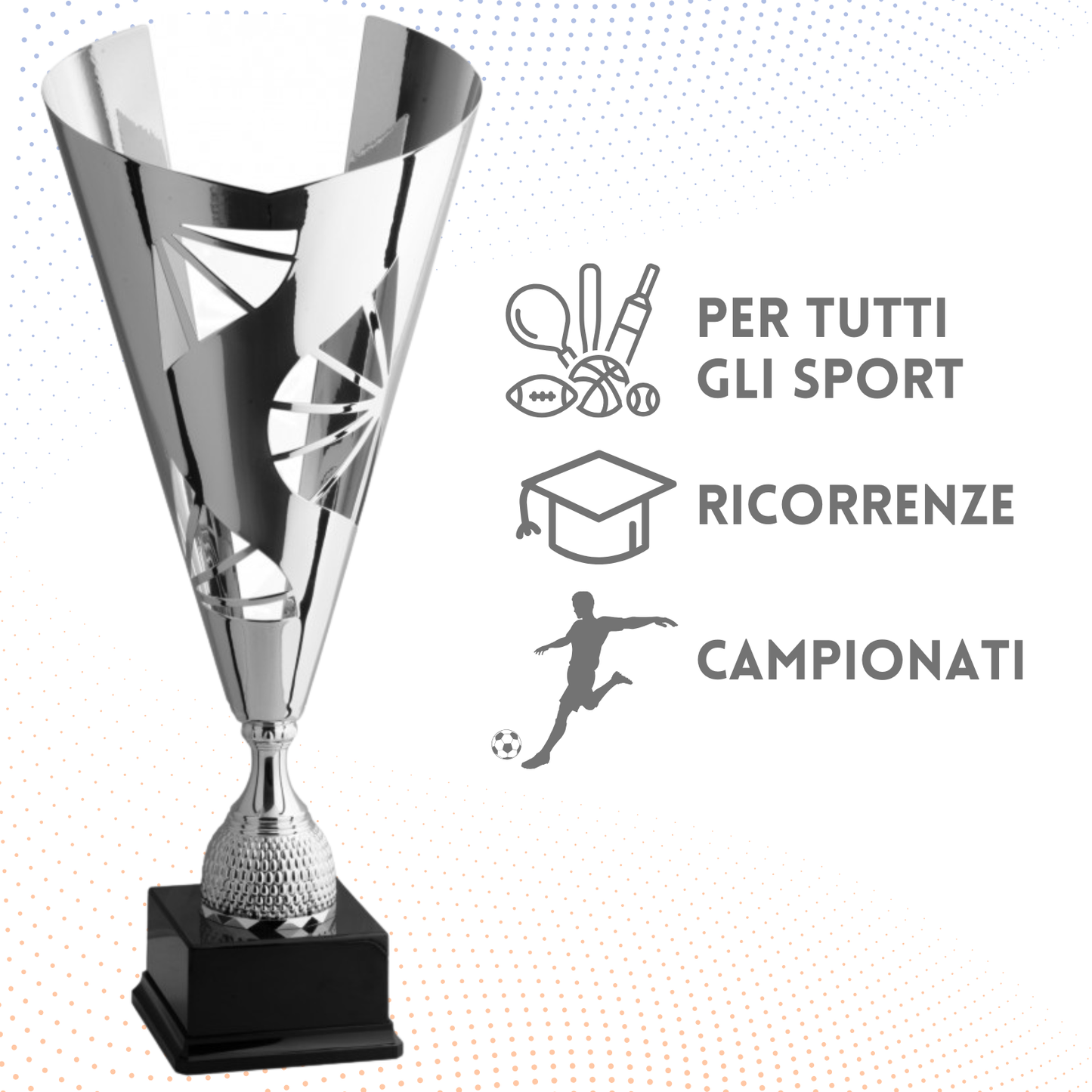 Trofeo in metallo da 68 cm, peso da 4,5 Kg | Cod. 1.031