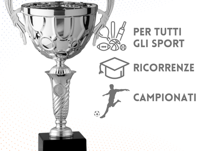 Trofeo in metallo da 42 cm con fregio | Cod. 7.011