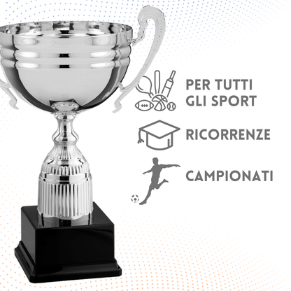 Trofeo in metallo da 34 cm con manici | Cod. 6.432