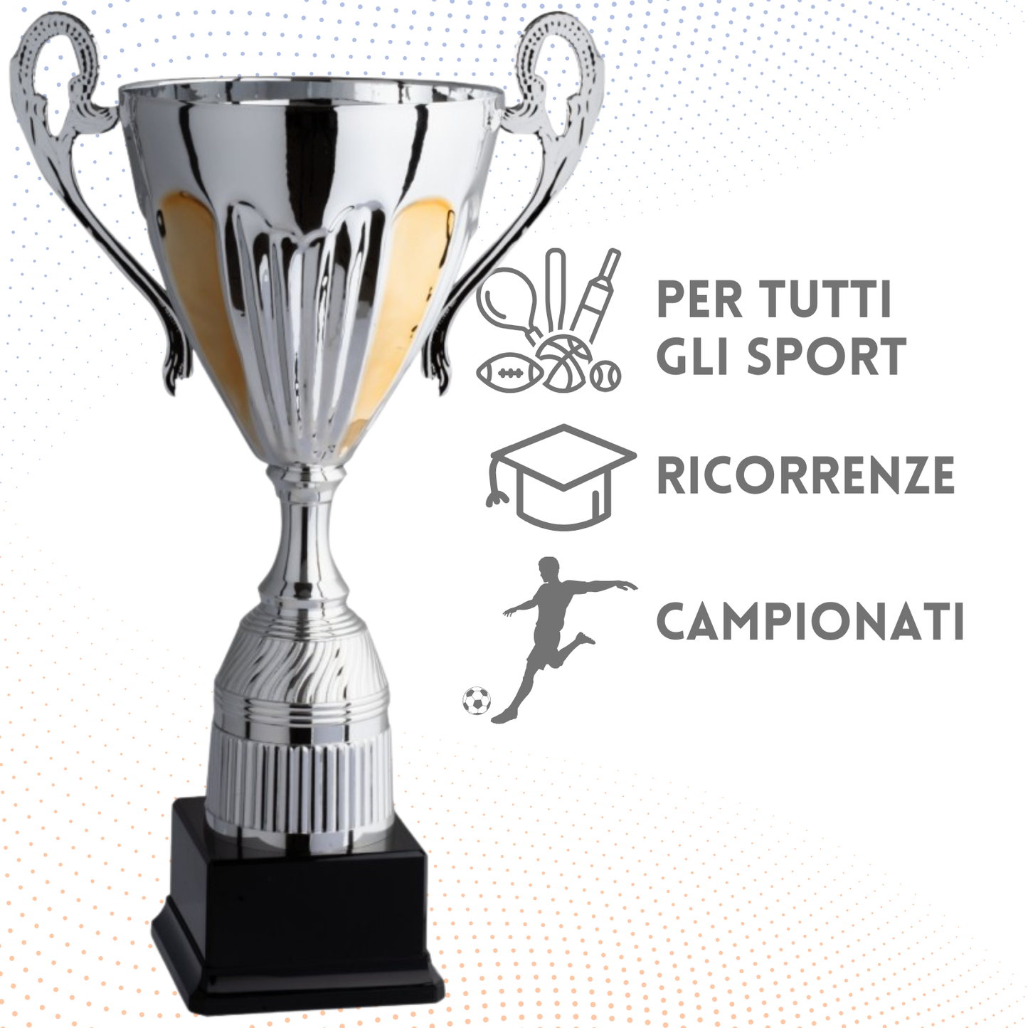 Trofeo con manici da 36 cm, peso da 0,8 Kg | Cod. 4.123