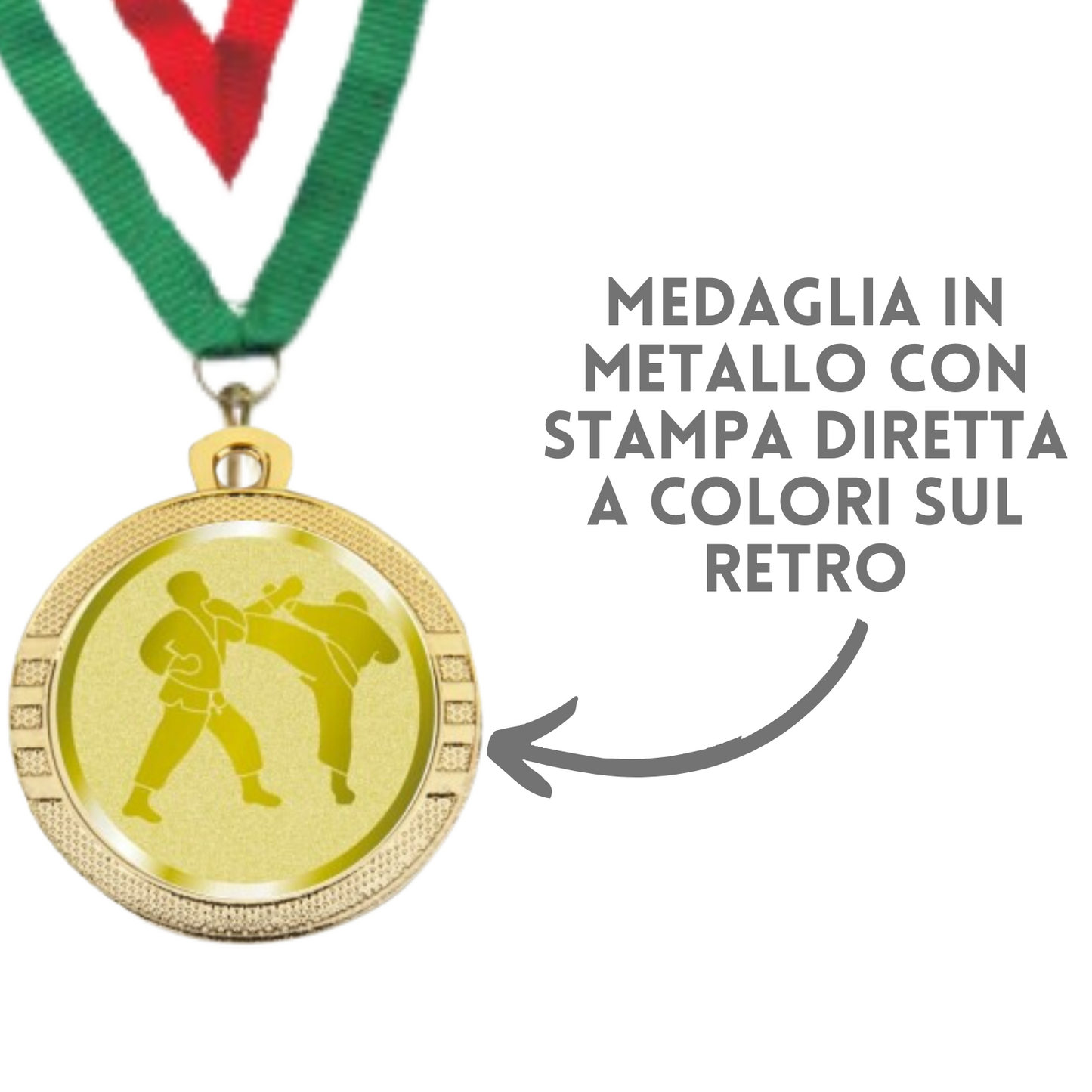 Medaglie Karate in stock personalizzate 32 mm oro | Cod. 23.001.1KA