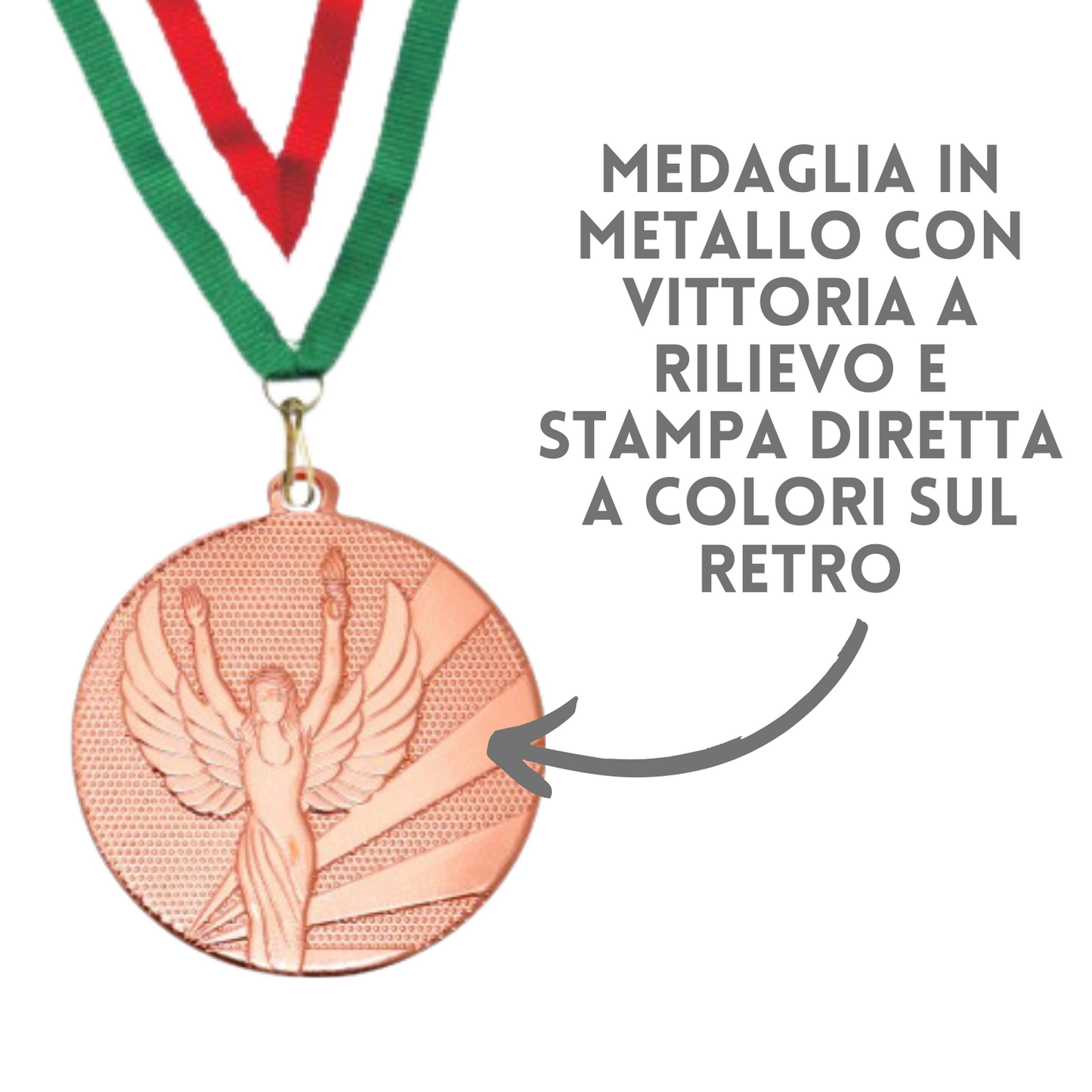Medaglia personalizzata 50 mm bronzo | Cod. 23.009.23BQ