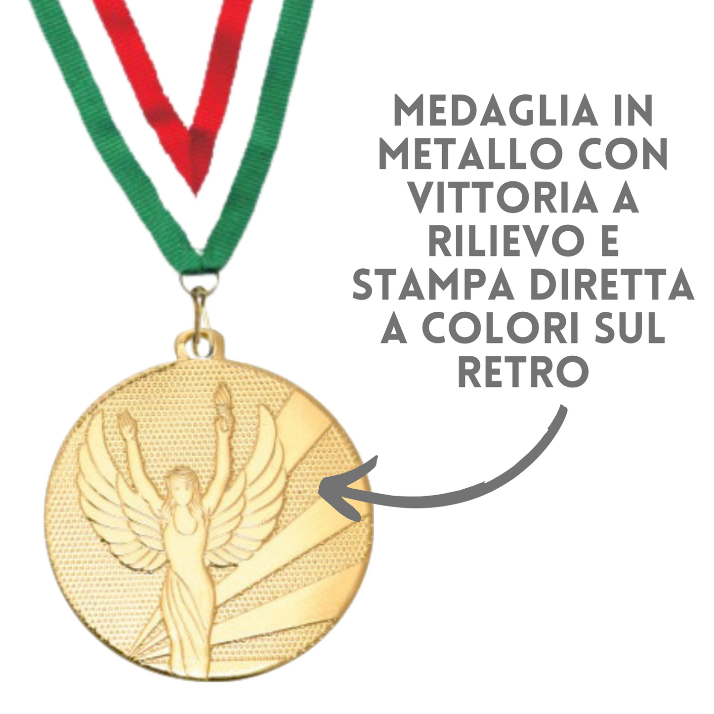 Medaglia personalizzata 50 mm oro| Cod. 23.009.23GQ