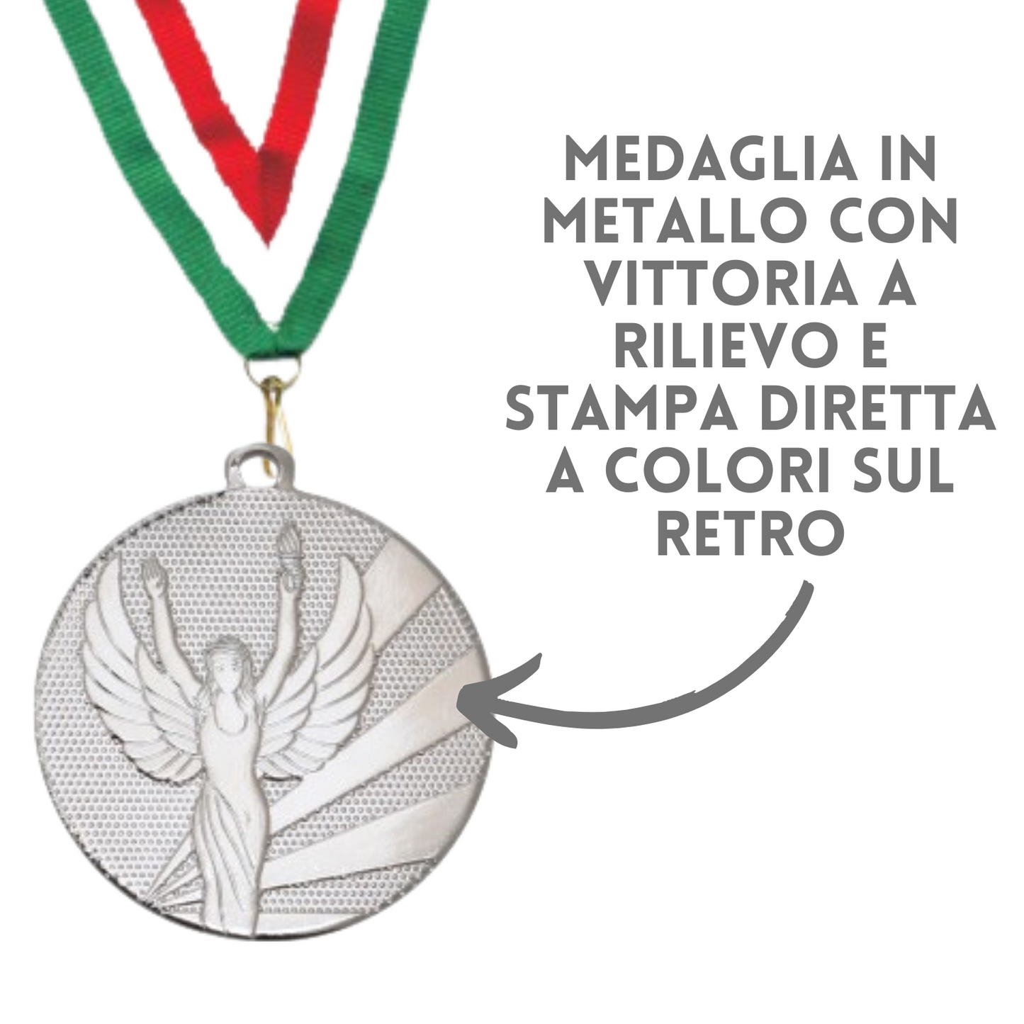 Medaglia personalizzata 50 mm argento | Cod. 23.009.23SQ