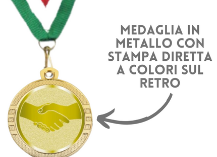 Medaglie in stock personalizzate 32 mm oro | Cod. 23.001.AMQ